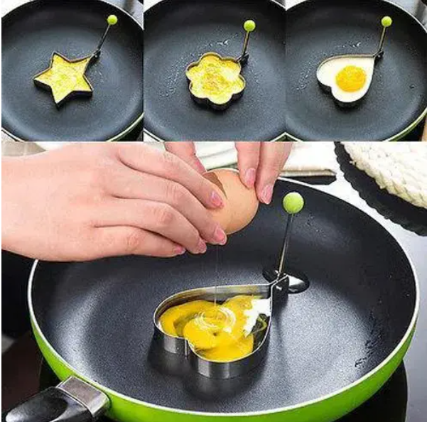 1 Pcs Stainless Steel Pancake & Fried Egg Mold Set